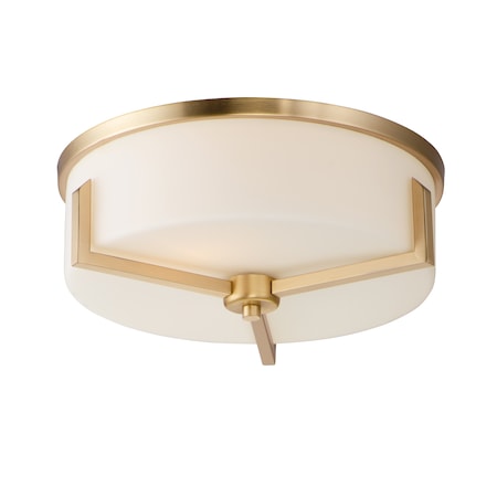 Maxim Lighting Dart 3-Light 14" Wide Satin Brass Flush Mount Light 21280SWSBR